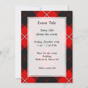 Clan Cunningham Tartan Invitation