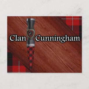Clan Cunningham Tartan Sgian Dubh Blade Postcard