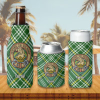 Clan Currie Lion Crest over Tartan