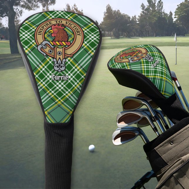 Clan Currie Rooster Crest over Tartan Golf Head Cover (Creator Uploaded)