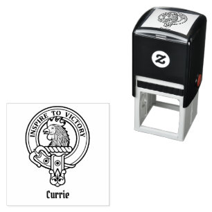 Clan Currie Rooster Crest Self-inking Stamp