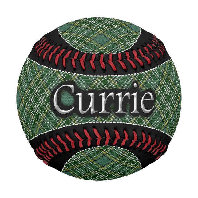 Clan Currie Scottish Tartan Baseball (Front)