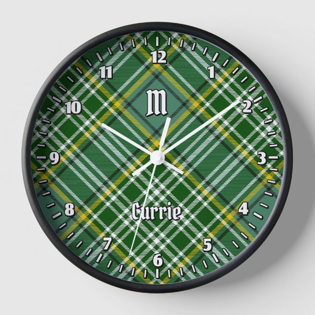 Clan Currie Tartan Clock (Front)