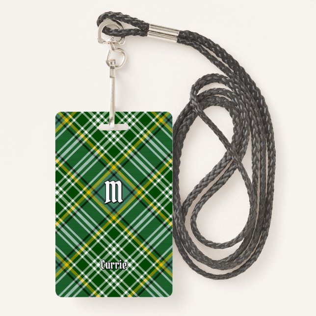 Clan Currie Tartan ID Badge (Front with Lanyard)