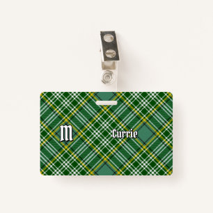 Clan Currie Tartan ID Badge