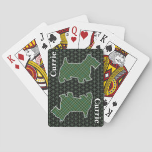 Clan Currie Tartan Scottish Terrier Edition Playing Cards