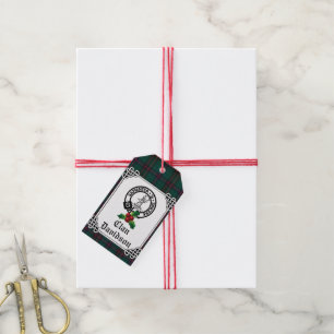 Clan Davidson Crest Badge & Tartan Holiday  Gift Tags