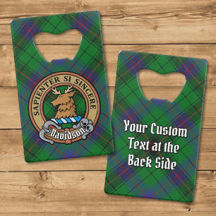 Clan Davidson Crest over Tartan
