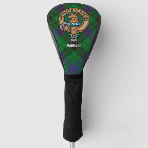 Clan Davidson Crest over Tartan Golf Head Cover