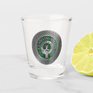 Clan Davidson Crest & Tartan Knot Shot Glass