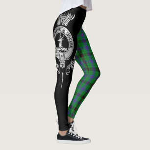 Clan Davidson Crest & Tartan Leggings