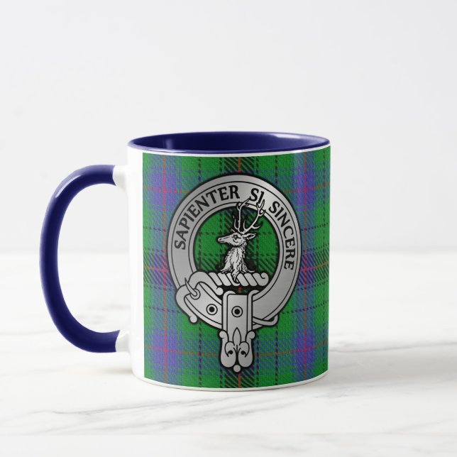 Clan Davidson Crest & Tartan Mug (Left)