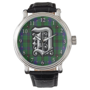 Clan Davidson Letter D Monogram Tartan Watch