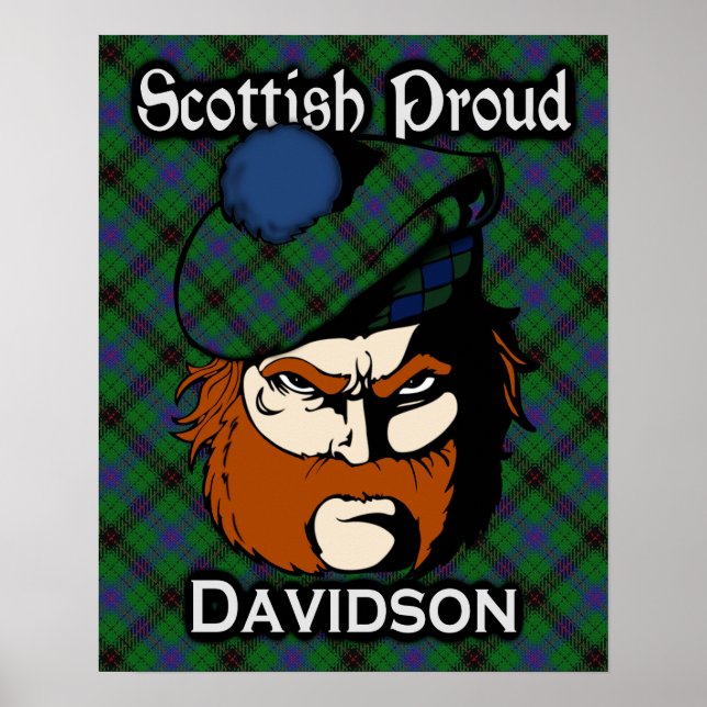 Clan Davidson Scottish Tartan Poster (Front)