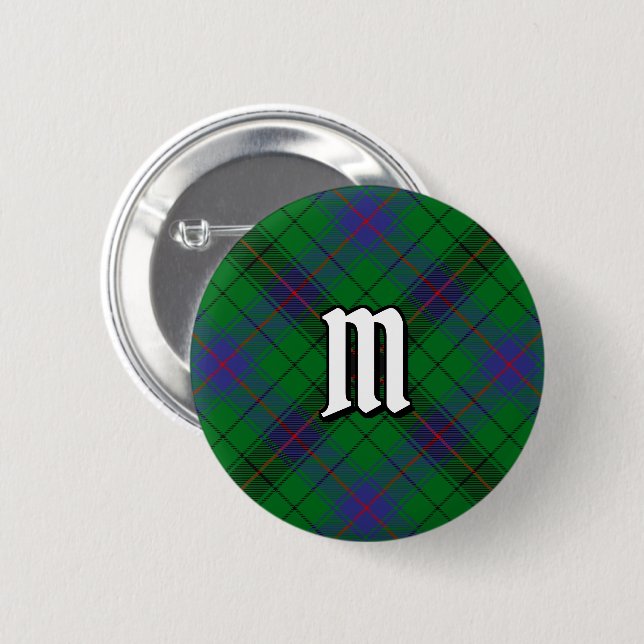 Clan Davidson Tartan 6 Cm Round Badge (Front & Back)