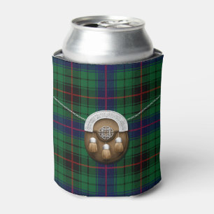 Clan Davidson Tartan And Sporran Can Cooler