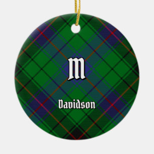 Clan Davidson Tartan Ceramic Tree Decoration