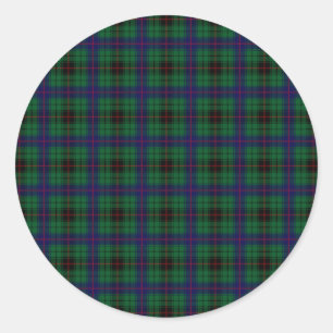 Clan Davidson Tartan Classic Round Sticker