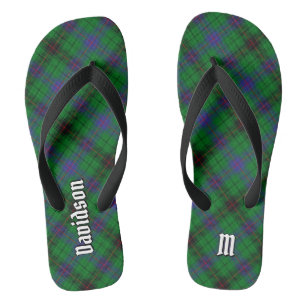 Clan Davidson Tartan Flip Flops