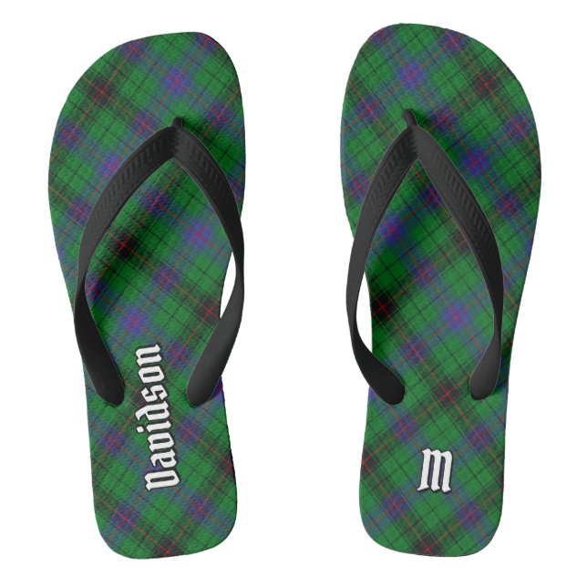 Clan Davidson Tartan Flip Flops (Footbed)