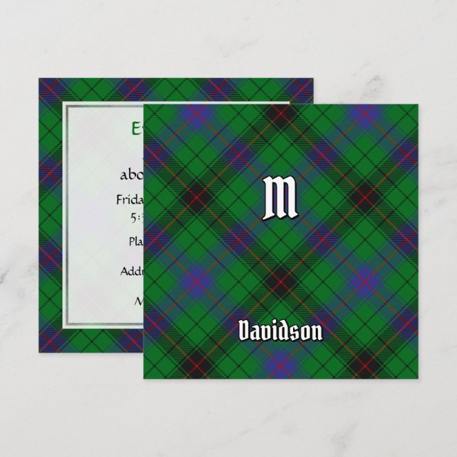 Clan Davidson Tartan Invitation (Front/Back)