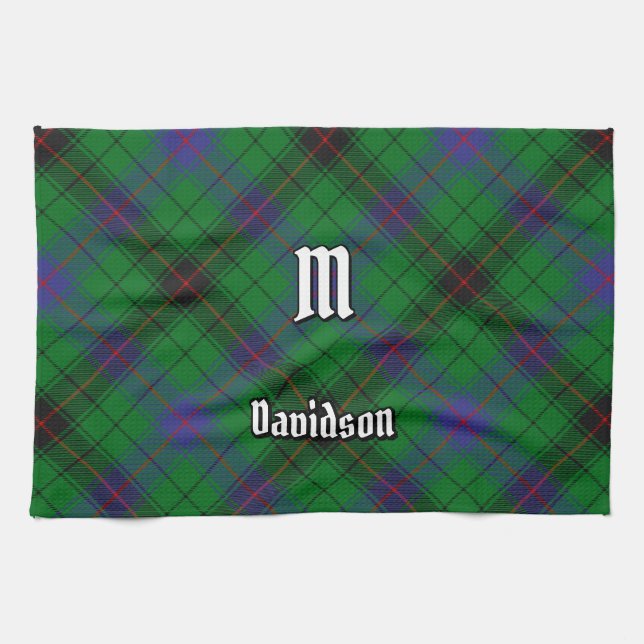 Clan Davidson Tartan Tea Towel (Horizontal)