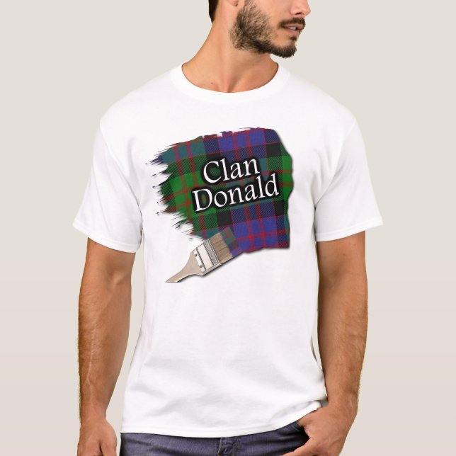 Clan Donald Scottish Tartan Paint Shirt (Front)
