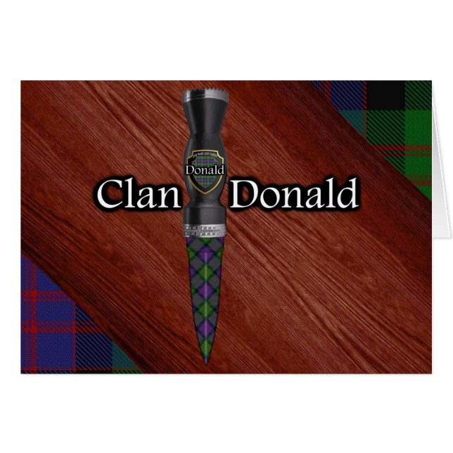 Clan Donald Tartan Sgian Dubh Blade (Front Horizontal)