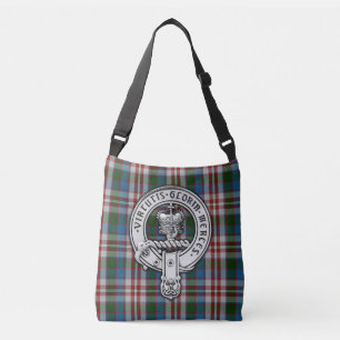 Clan Donnachaidh (Robertson) Crest & Dress Tartan Crossbody Bag