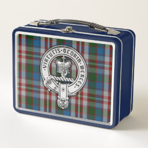 Clan Donnachaidh (Robertson) Crest & Dress Tartan Metal Lunch Box