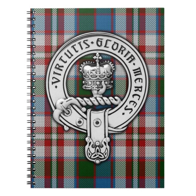 Clan Donnachaidh (Robertson) Crest & Dress Tartan Notebook (Front)
