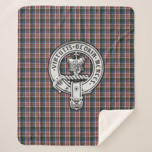 Clan Donnachaidh (Robertson) Crest & Dress Tartan Sherpa Blanket