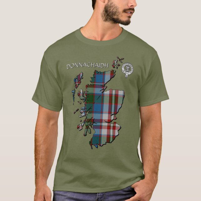 Clan Donnachaidh (Robertson) Crest & Dress Tartan T-Shirt (Front)