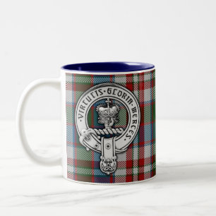 Clan Donnachaidh (Robertson) Crest & Dress Tartan Two-Tone Coffee Mug