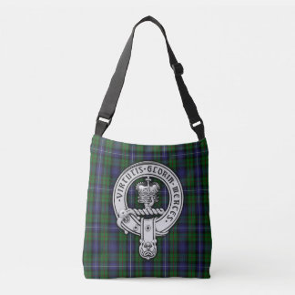 Clan Donnachaidh (Robertson) Crest /Hunting Tartan Crossbody Bag