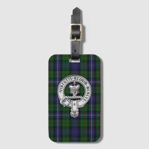 Clan Donnachaidh (Robertson) Crest /Hunting Tartan Luggage Tag