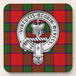 Clan Donnachaidh (Robertson) Crest & Tartan Coaster