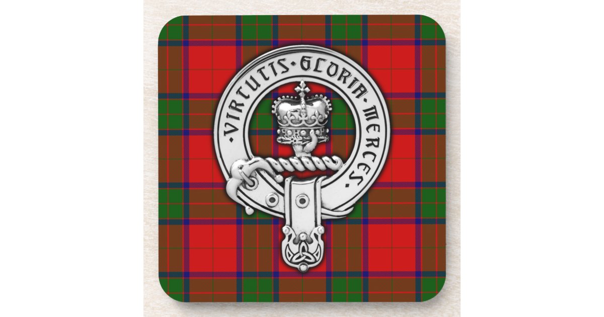 Clan Donnachaidh (Robertson) Crest & Tartan Coaster | Zazzle