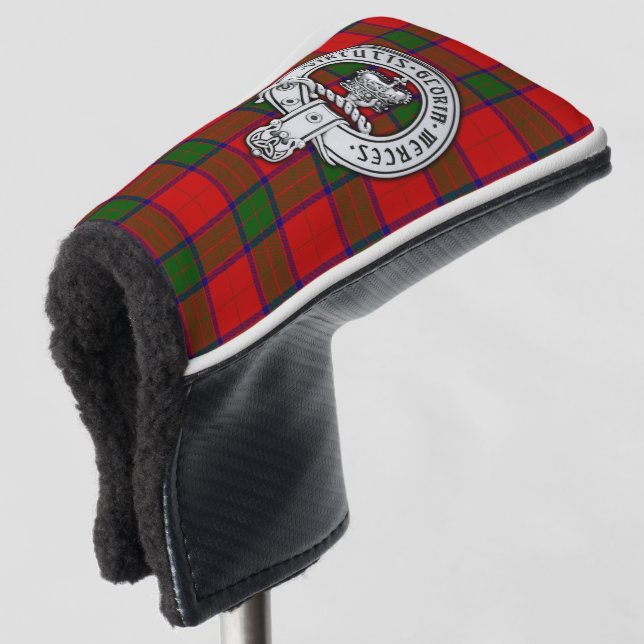 Clan Donnachaidh (Robertson) Crest & Tartan Golf Head Cover (3/4 Front)