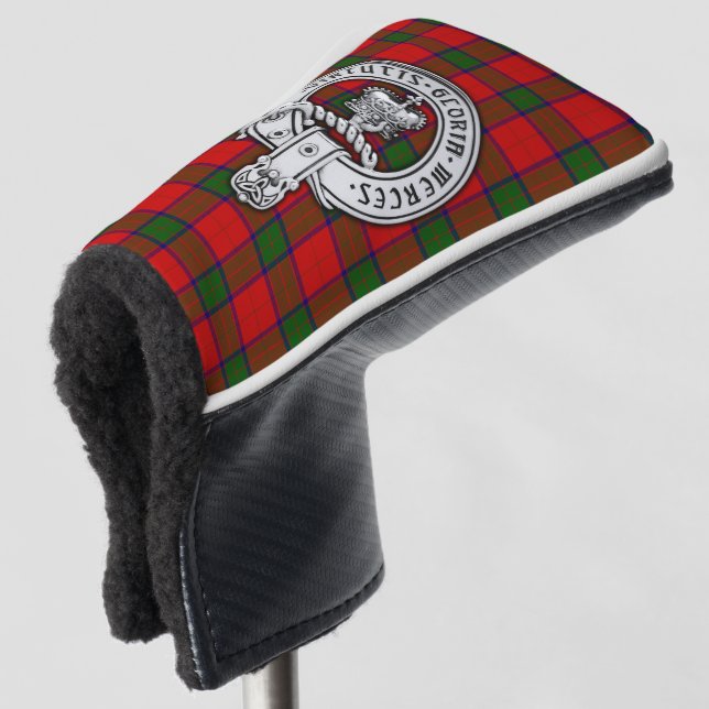 Clan Donnachaidh (Robertson) Crest & Tartan Golf Head Cover (3/4 Front)