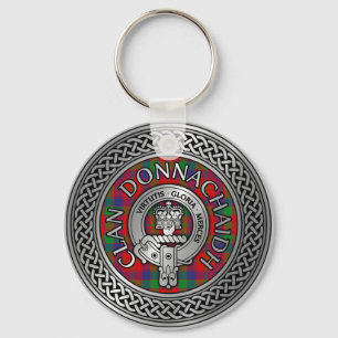 Clan Donnachaidh   Robertson Crest & Tartan Knot Key Ring