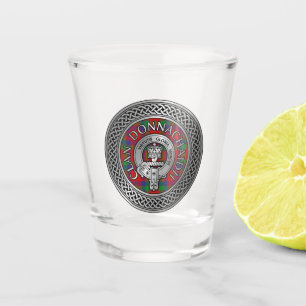 Clan Donnachaidh   Robertson Crest & Tartan Knot Shot Glass