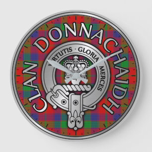 Clan Donnachaidh Robertson Crest & Tartan Large Clock