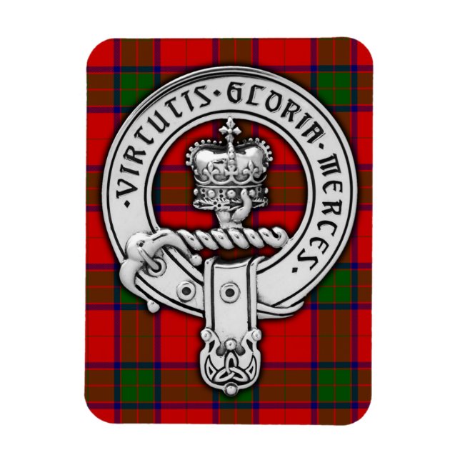 Clan Donnachaidh (Robertson) Crest & Tartan Magnet (Vertical)