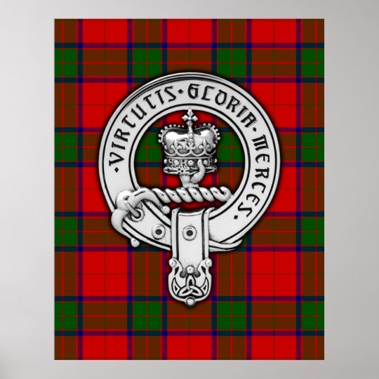 Clan Donnachaidh (Robertson) Crest & Tartan Poster | Zazzle.co.uk