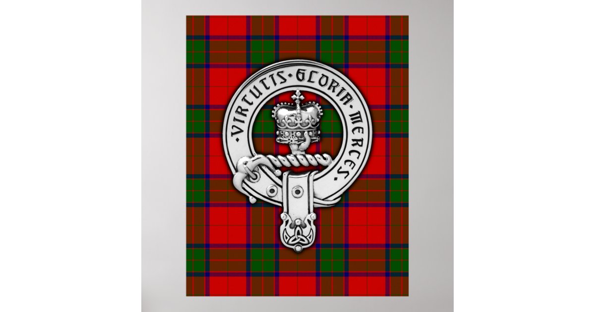 Clan Donnachaidh (Robertson) Crest & Tartan Poster | Zazzle
