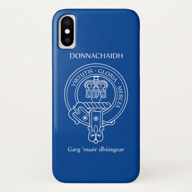 Clan Donnachaidh (Robertson) Crest & War Cry Case-Mate iPhone Case (Back)