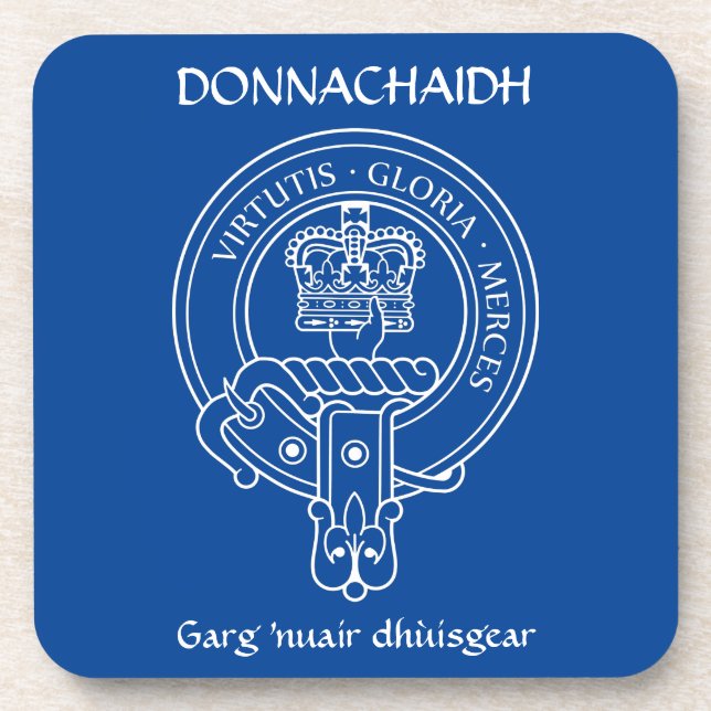 Clan Donnachaidh (Robertson) Crest & War Cry Coaster (Front)