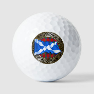 Clan Donnachaidh   Robertson Tartan Knot & Flag Golf Balls