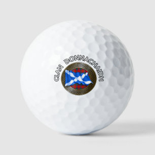 Clan Donnachaidh   Robertson Tartan Knot & Flag Golf Balls